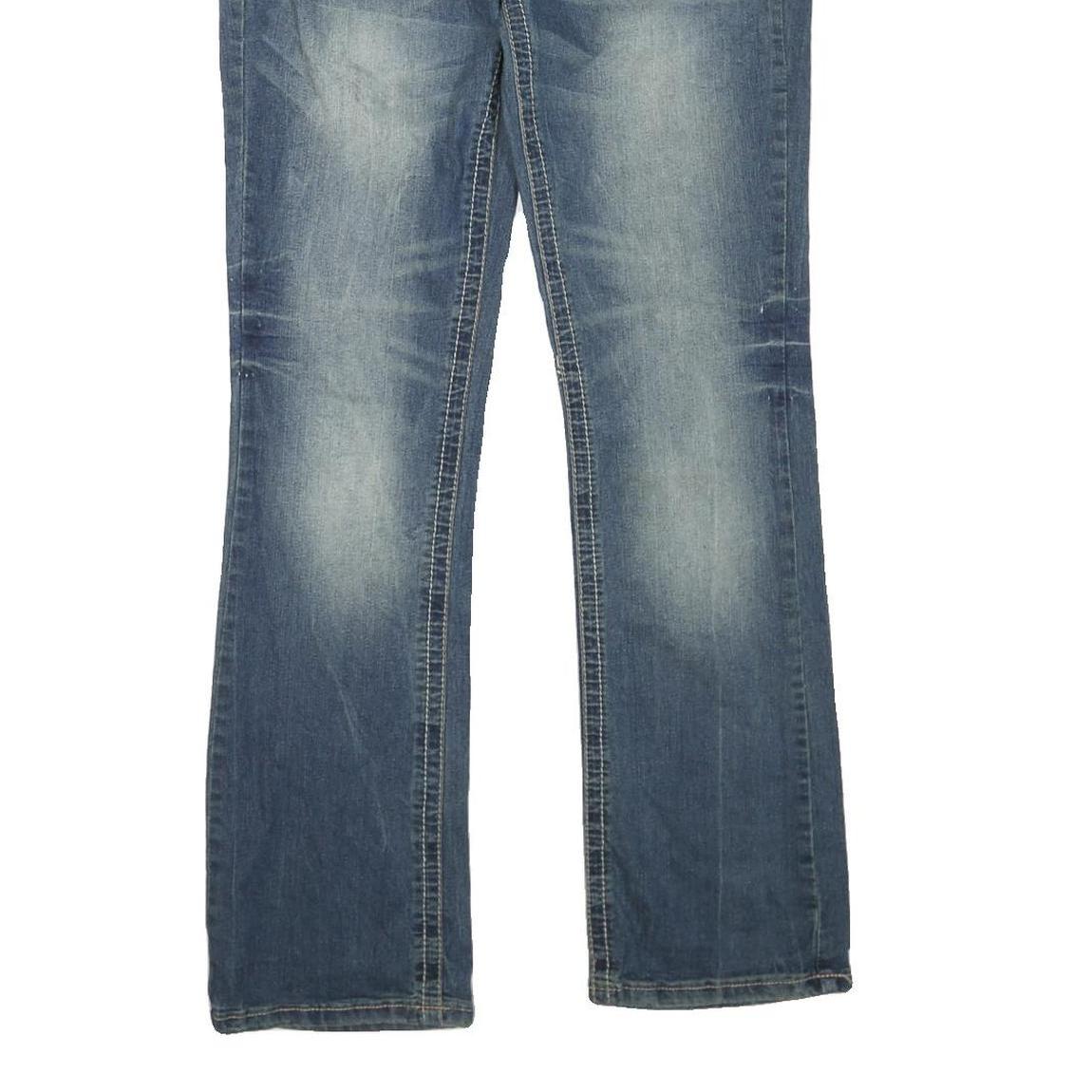 RUE 21 Womens Blue Regular Fit Straight Denim Medium Wash W32 L32 Casual