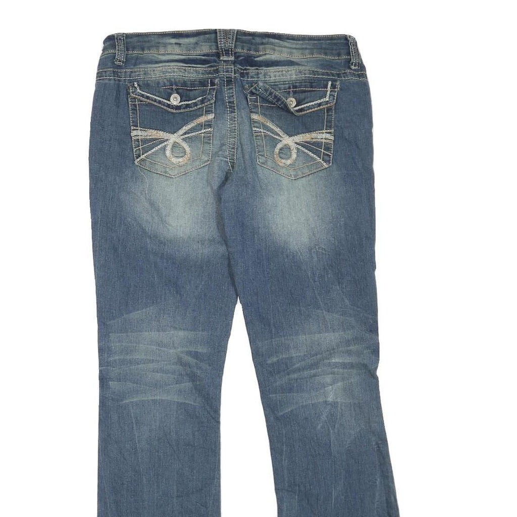 RUE 21 Womens Blue Regular Fit Straight Denim Medium Wash W32 L32 Casual