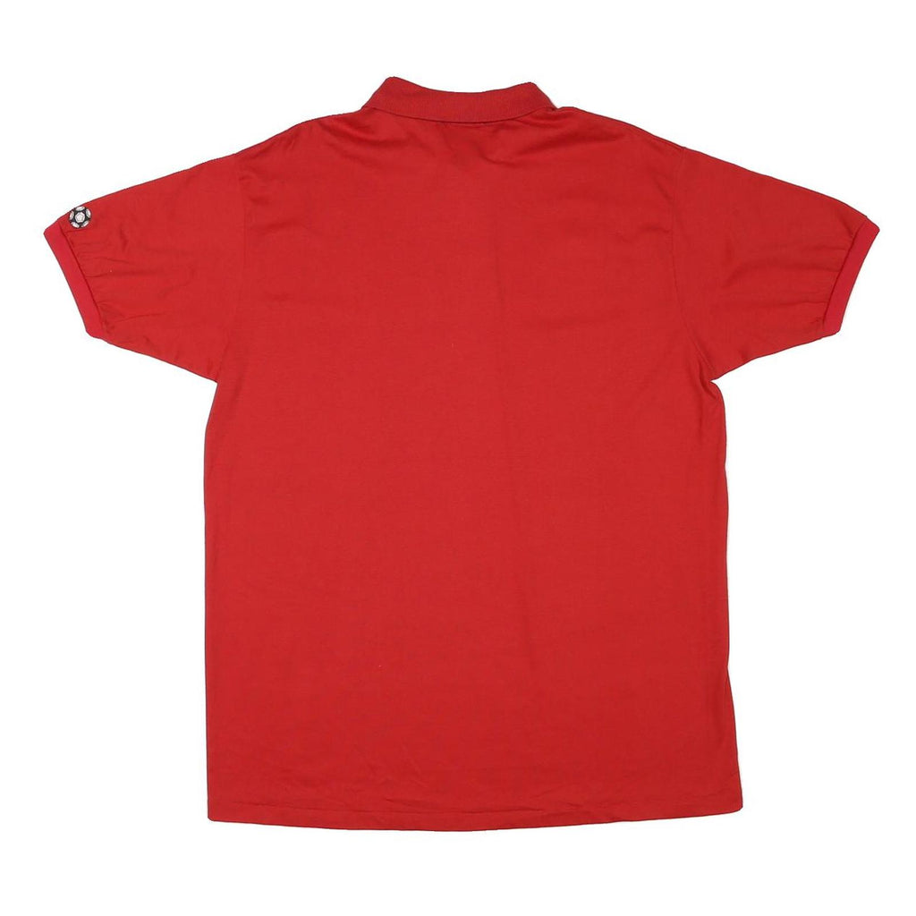 JERZEES Mens Red 1996 Embroidered Cotton Blend Polo Shirt XL Casual Classic Fit