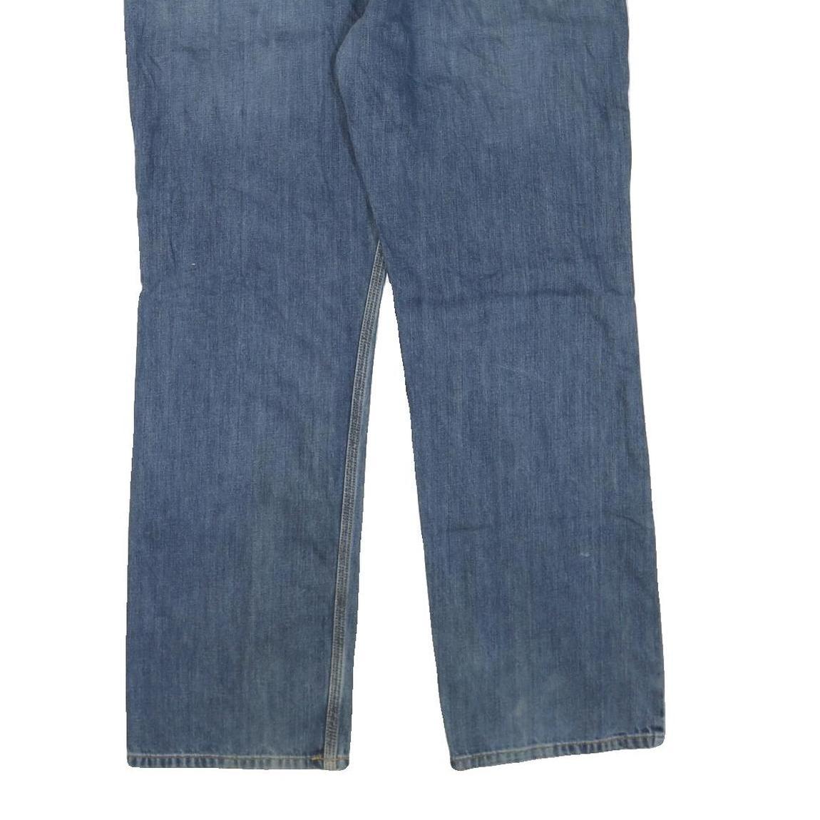 CARHARTT Mens Jeans Blue Regular Straight Denim W36 L32 Workwear Zip Closure