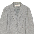 PENDLETON Womens Grey Wool Classic Jacket M Tweed Button Closure Tailored