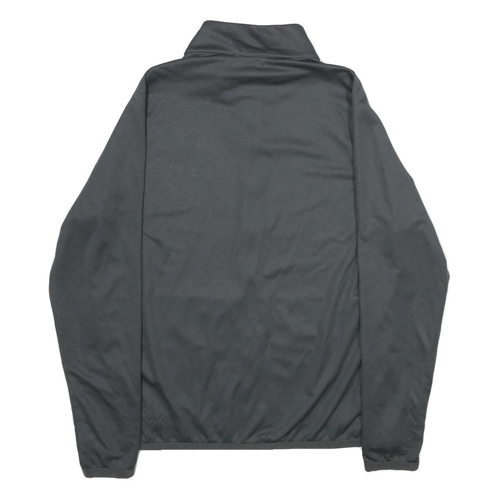 NIKE Womens Grey Zip Jacket L Polyester Plain Printed Sports Volleyball