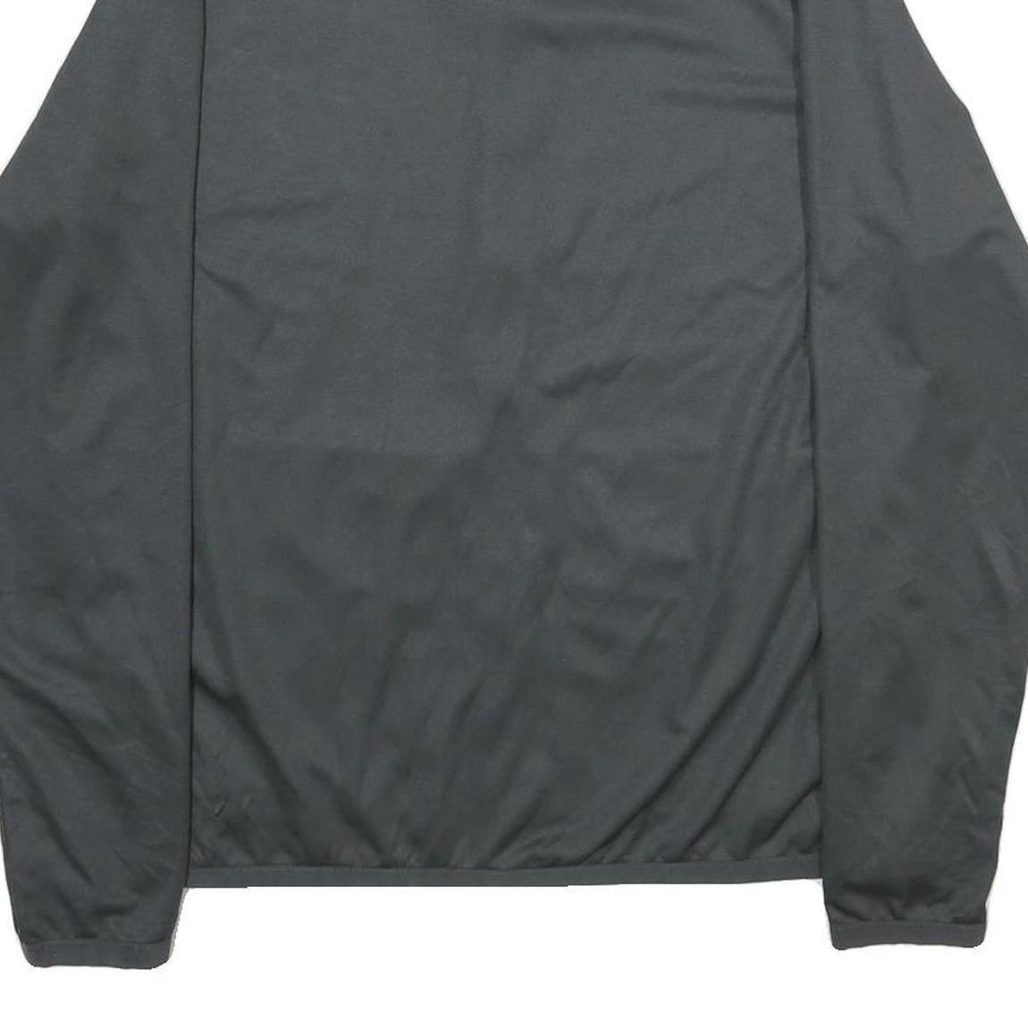 NIKE Womens Grey Zip Jacket L Polyester Plain Printed Sports Volleyball