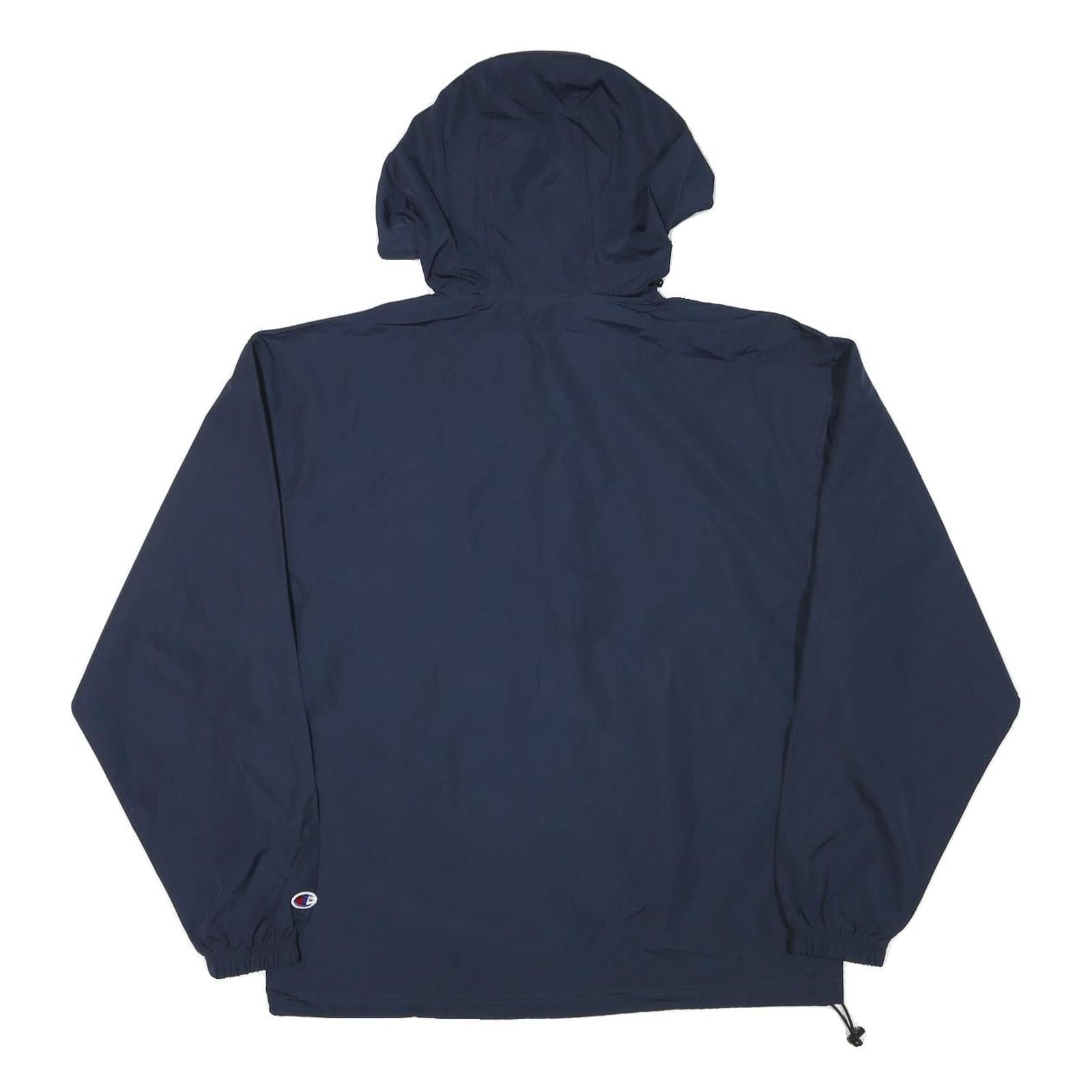 CHAMPION Mens Navy Blue Franklin College Pullover Jacket M Polyester Blend