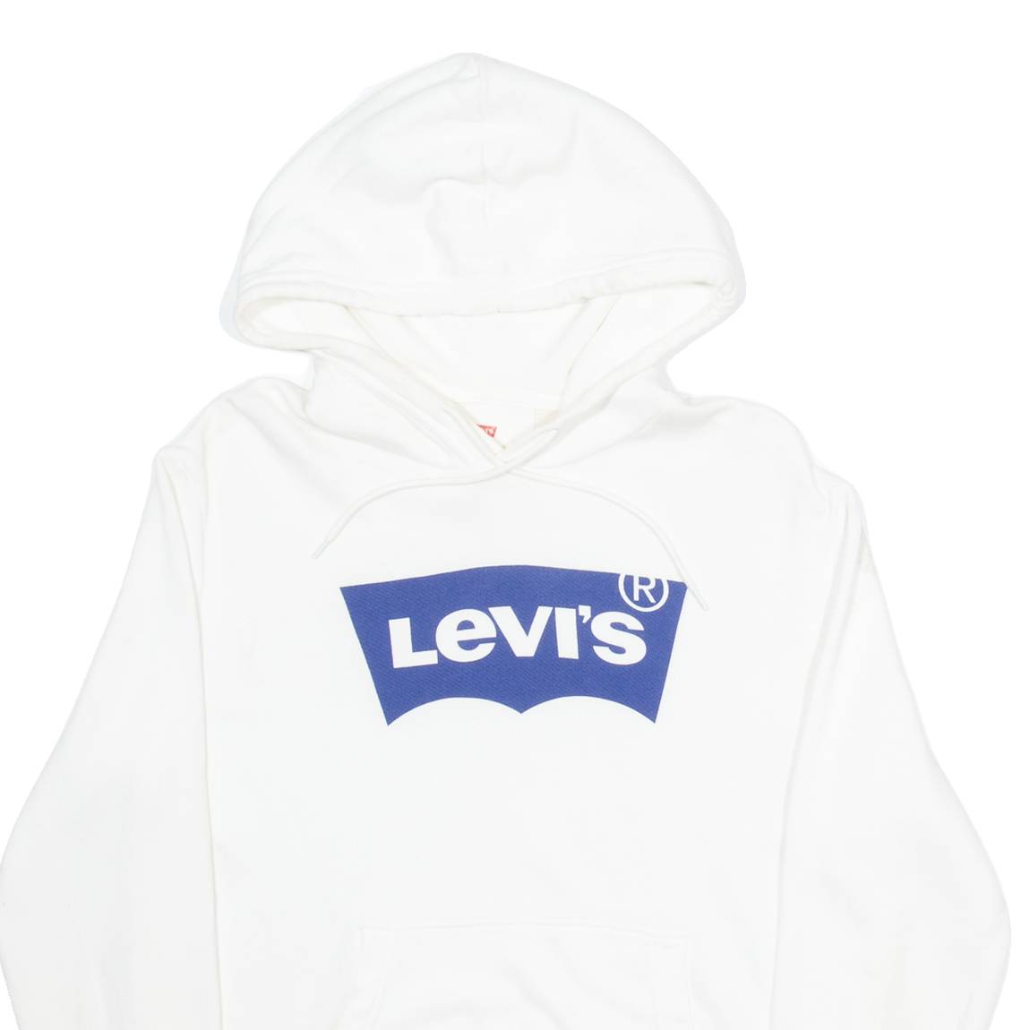 LEVI'S Mens White Hoodie S
