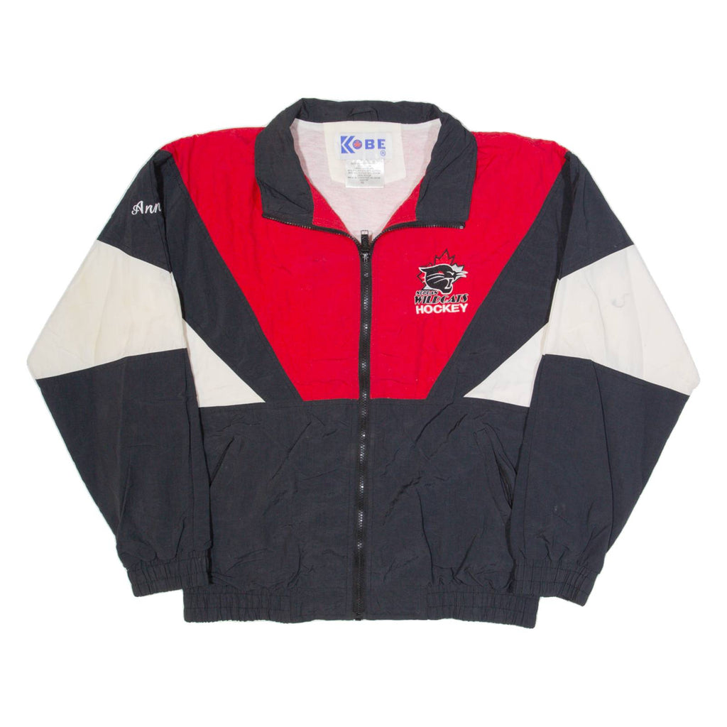 KOBE Nepean Wildcats Hockey Womens Shell Jacket Black 90s USA L