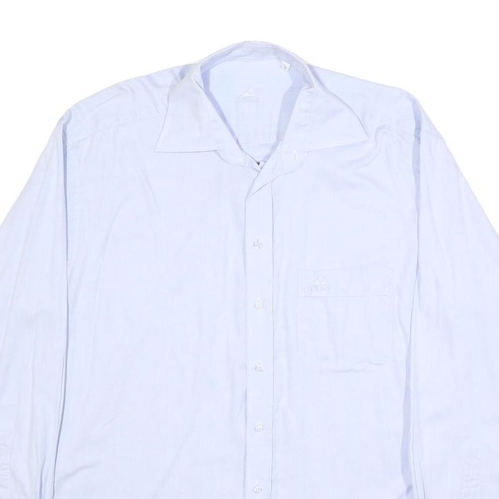 ADIDAS Mens White Cotton Shirt L Classic Button Down Long Sleeve Casual