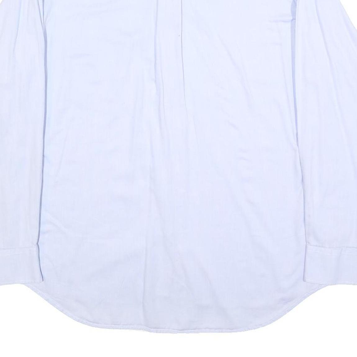 ADIDAS Mens White Cotton Shirt L Classic Button Down Long Sleeve Casual