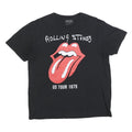 THE ROLLING STONES Womens Black XL Graphic T-Shirt Short Sleeve Crew Neck US