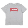 LEVI'S Mens Grey L T-Shirt Short Sleeve Crew Neck Cotton Blend Logo Print