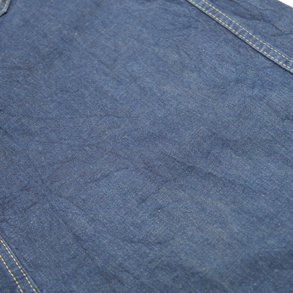 CALVIN KLEIN Womens Blue Denim Straight Midi Cotton Skirt S Pockets Zip