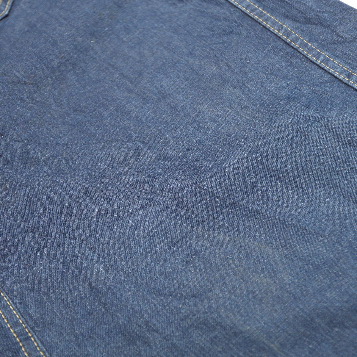 CALVIN KLEIN Womens Blue Denim Straight Midi Cotton Skirt S Pockets Zip