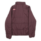 PUMA Womens Maroon Burgundy Jacket M Woven Zip Sportswear Logo
