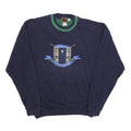 BOSTON TRADERS Mens Navy Blue Green Crew Neck M Golf Sport Sweatshirt