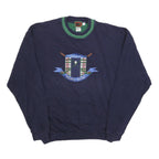 BOSTON TRADERS Mens Navy Blue Green Crew Neck M Golf Sport Sweatshirt