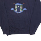 BOSTON TRADERS Mens Navy Blue Green Crew Neck M Golf Sport Sweatshirt