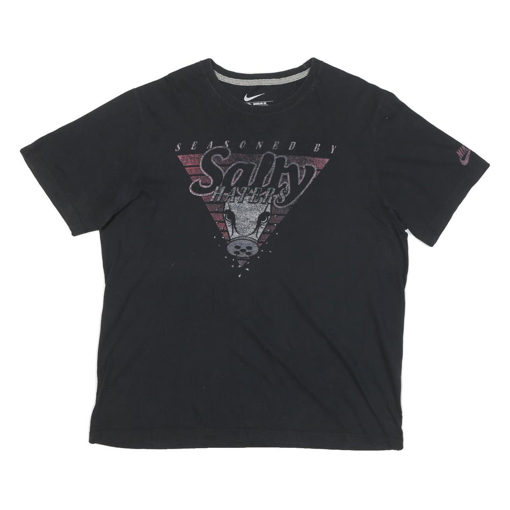 NIKE Mens Black Salty Layers Graphic T-Shirt XL Short Sleeve Crew Neck