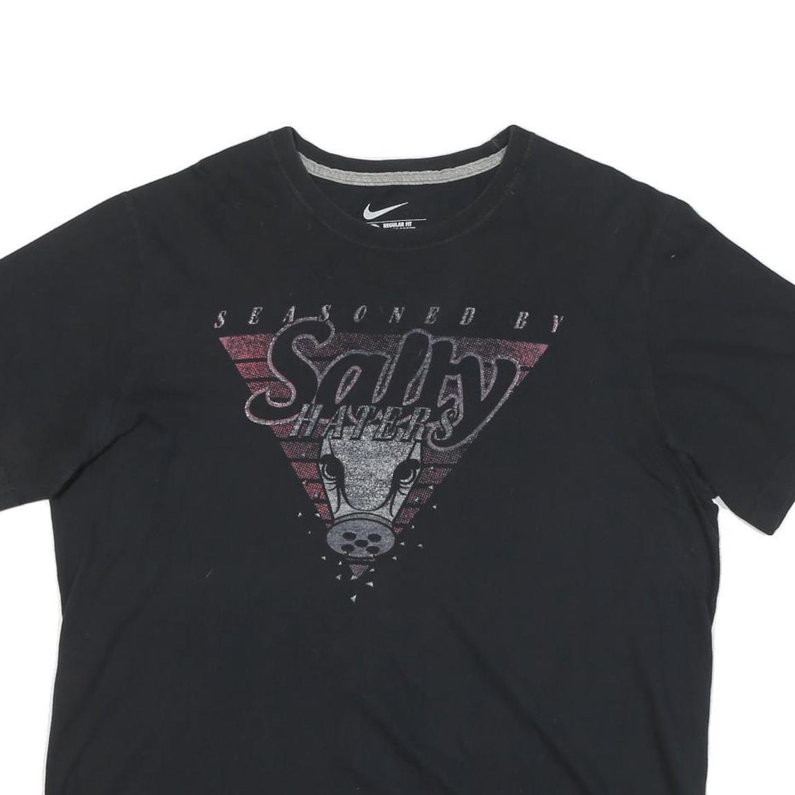 NIKE Mens Black Salty Layers Graphic T-Shirt XL Short Sleeve Crew Neck