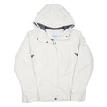 COLUMBIA Womens White & Grey Lightweight Zip Jacket XL Nylon Outdoor Waterproof