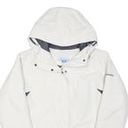 COLUMBIA Womens White & Grey Lightweight Zip Jacket XL Nylon Outdoor Waterproof