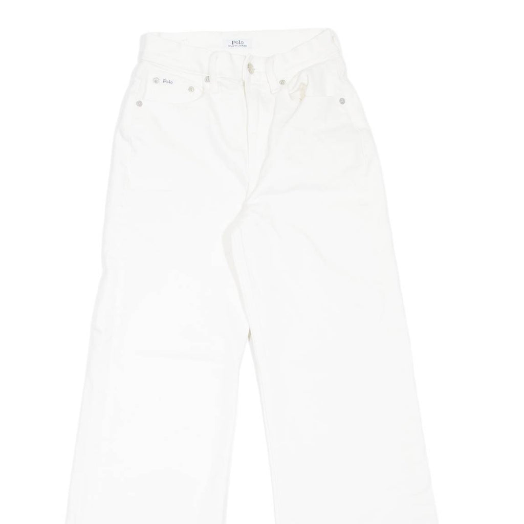 POLO RALPH LAUREN Womens Jeans White Relaxed Flared W25 L29