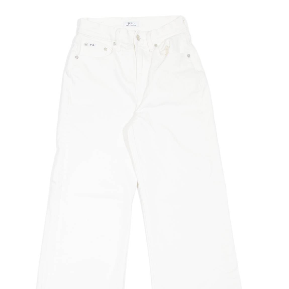POLO RALPH LAUREN Womens Jeans White Relaxed Flared W25 L29