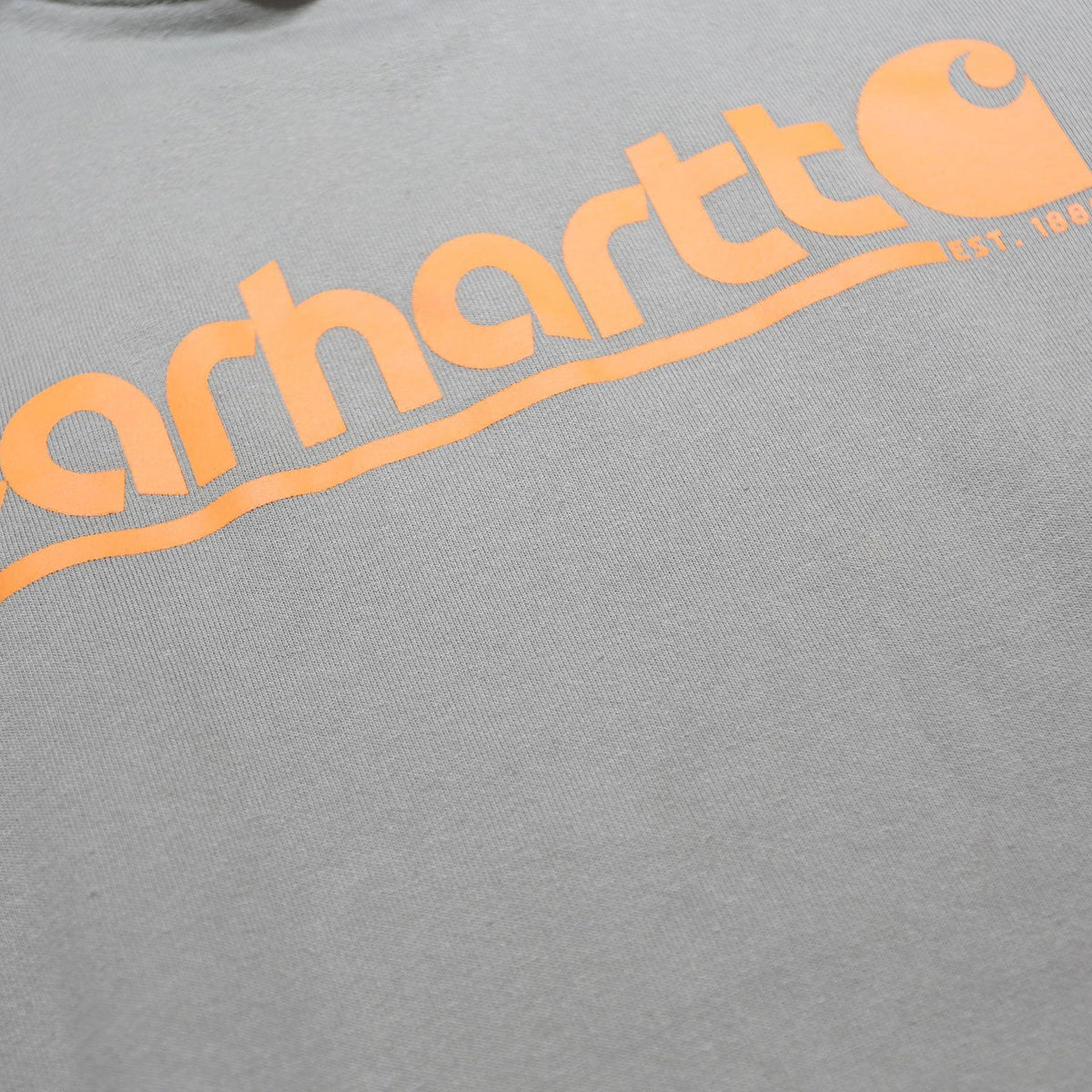 CARHARTT Mens Green Hoodie M Logo Print Cotton Blend Pullover Casual