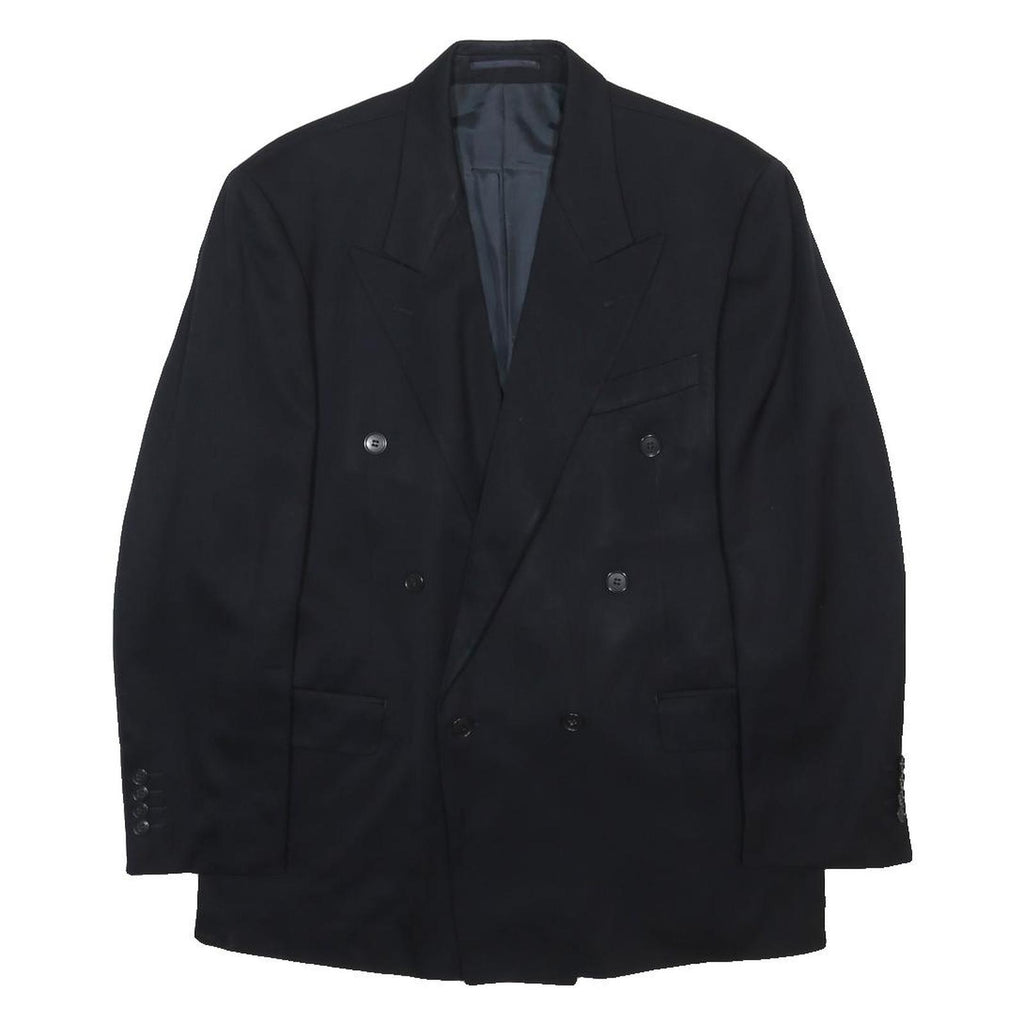 YVES SAINT LAURENT Mens Black Wool Classic Double-Breasted Jacket M Wool
