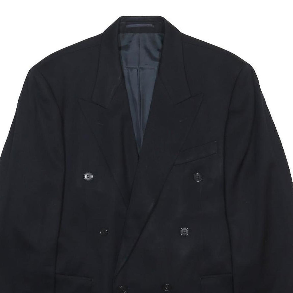 YVES SAINT LAURENT Mens Black Wool Classic Double-Breasted Jacket M Wool