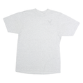 Mens White & Light Grey Graphic Cotton T-Shirt M Short Sleeve Crew Neck Casual