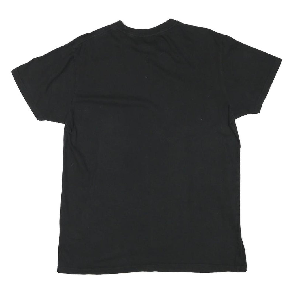 ADIDAS Mens Black Graphic Logo T-Shirt L Short Sleeve Crew Neck Cotton Blend