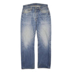 LEVI'S 501 Mens Jeans Blue Regular Straight Denim Medium W30 L40 Classic Button