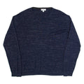 CALVIN KLEIN Mens Jumper Blue V-Neck Tight Knit L