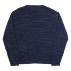 CALVIN KLEIN Mens Jumper Blue V-Neck Tight Knit L