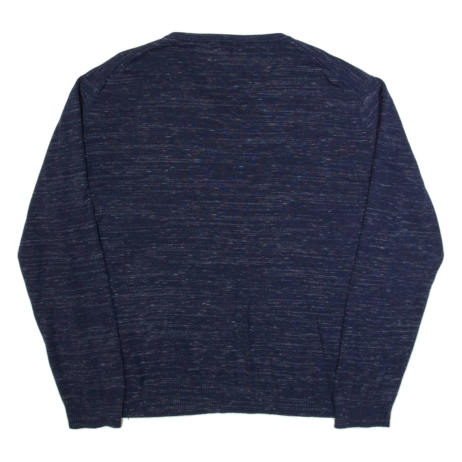 CALVIN KLEIN Mens Jumper Blue V-Neck Tight Knit L