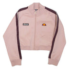 ELLESSE Cropped Womens Track Jacket Pink UK 14