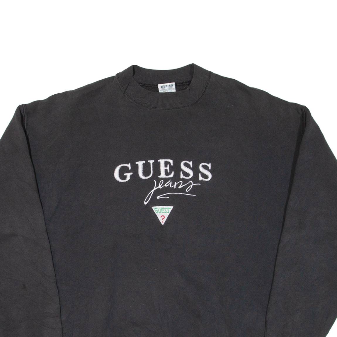 GUESS JEANS Womens Sweatshirt Black L