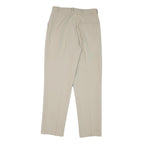 Mens Cotton Blend Beige Regular Fit Straight Leg Trousers W30 L31 Classic