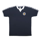 SCORE DRAW Mens Navy Blue & White Classic T-Shirt 2XL Short Sleeve Crew Neck