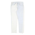 LEVI'S 501S Womens Jeans Blue & White Slim Skinny Denim Rinse W27 L27 Raw Hem