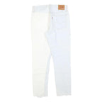 LEVI'S 501S Womens Jeans Blue & White Slim Skinny Denim Rinse W27 L27 Raw Hem