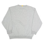 NAUTICA Mens Grey Cotton Blend Crew Neck L Sweatshirt NS-83 Logo Pullover