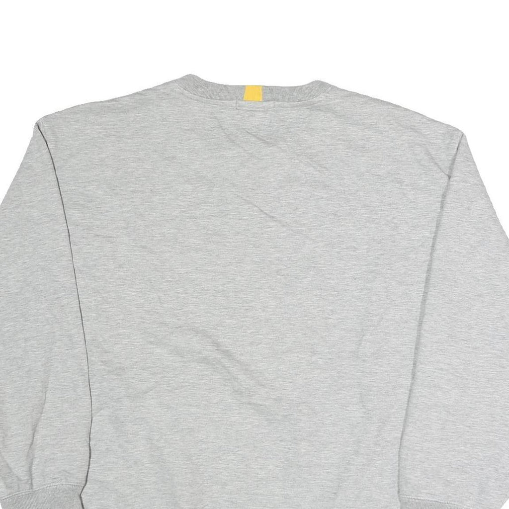 NAUTICA Mens Grey Cotton Blend Crew Neck L Sweatshirt NS-83 Logo Pullover