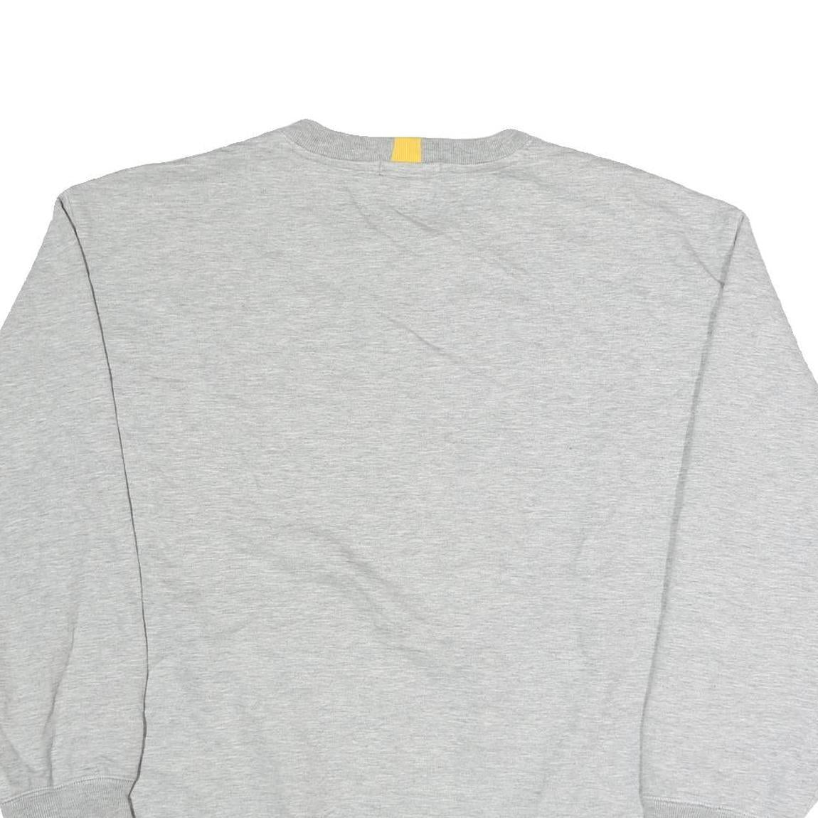 NAUTICA Mens Grey Cotton Blend Crew Neck L Sweatshirt NS-83 Logo Pullover