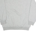 NAUTICA Mens Grey Cotton Blend Crew Neck L Sweatshirt NS-83 Logo Pullover