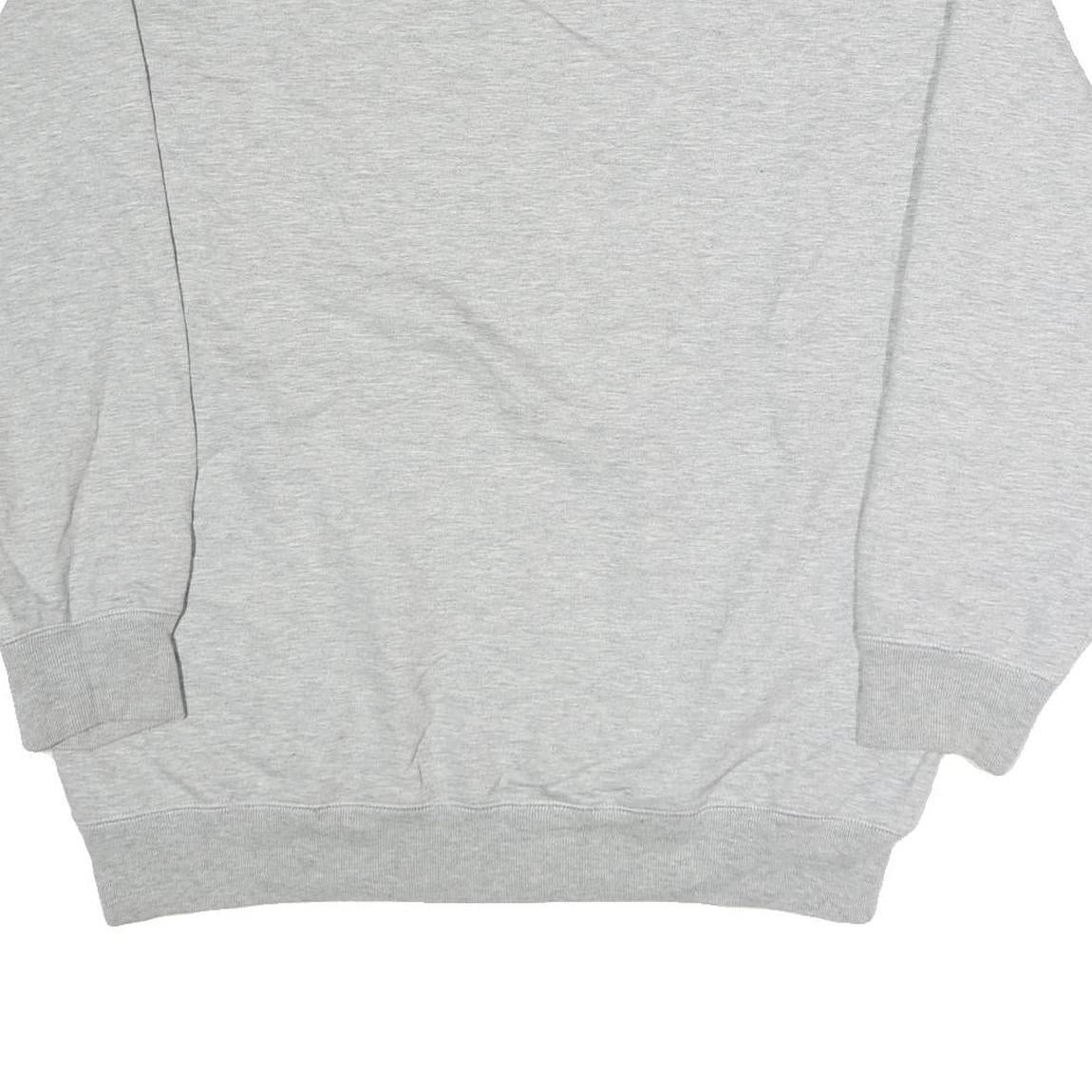NAUTICA Mens Grey Cotton Blend Crew Neck L Sweatshirt NS-83 Logo Pullover