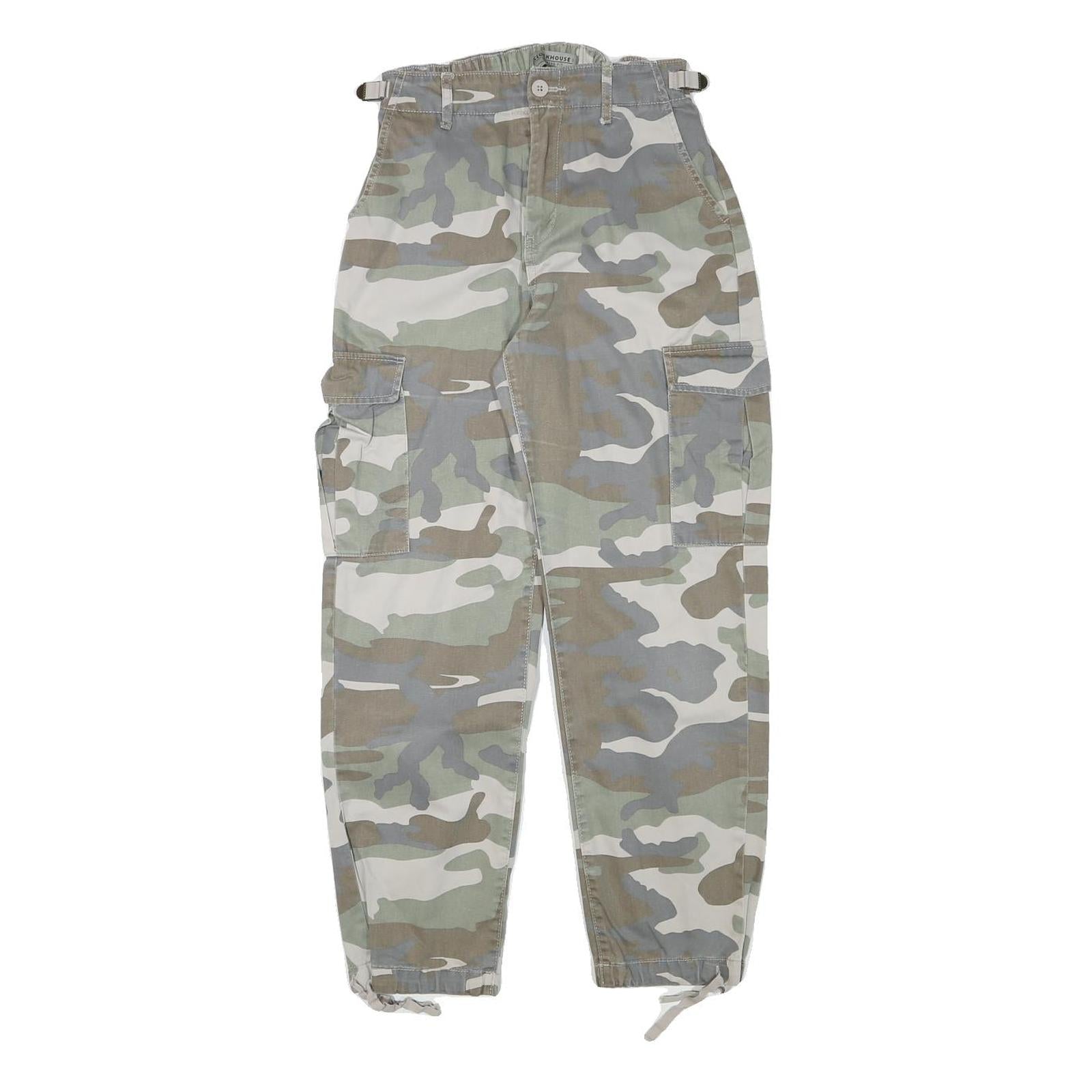 CLOCKHOUSE Mens Cotton Blend Camouflage Relaxed Cargo Trousers W24 L26
