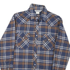 PACICO Mens Blue & Brown Check Shirt M Cotton Casual Long Sleeve Buttons