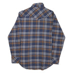 PACICO Mens Blue & Brown Check Shirt M Cotton Casual Long Sleeve Buttons