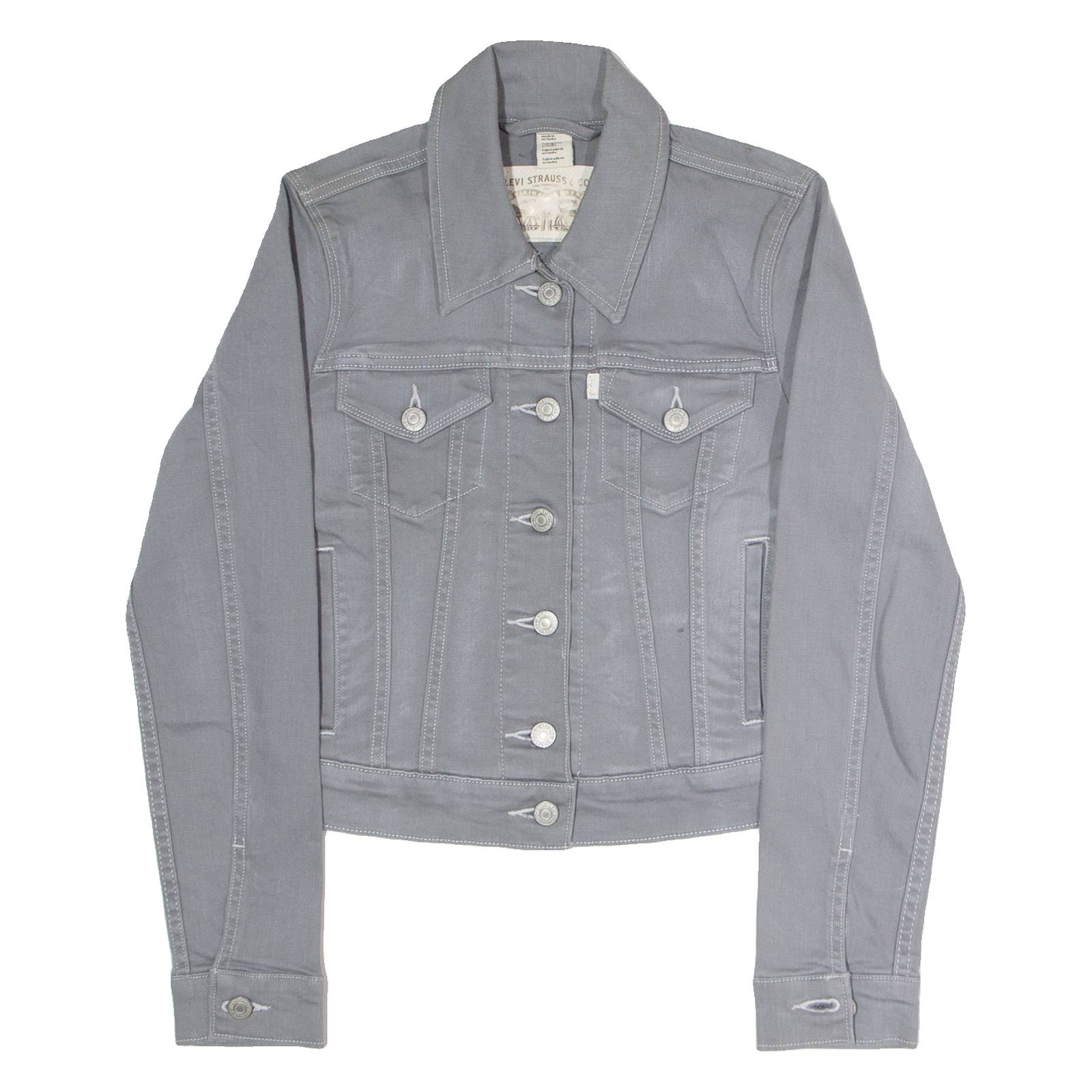 LEVI'S Womens Denim Jacket Grey XS